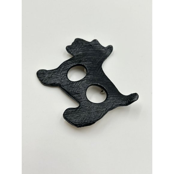 Strange Unusual Black Scottie Pin Brooch Large Size Dog Animal Figural Jewelry - Picture 3 of 5